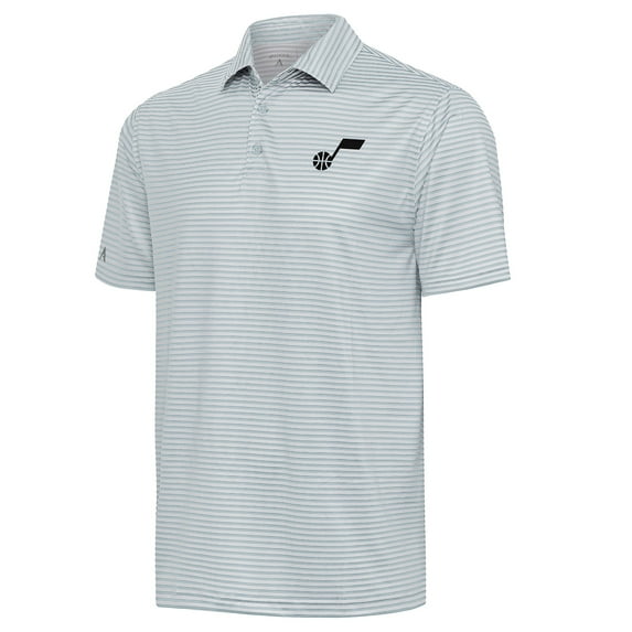 Men's Antigua Gray Utah Jazz Skills Polo