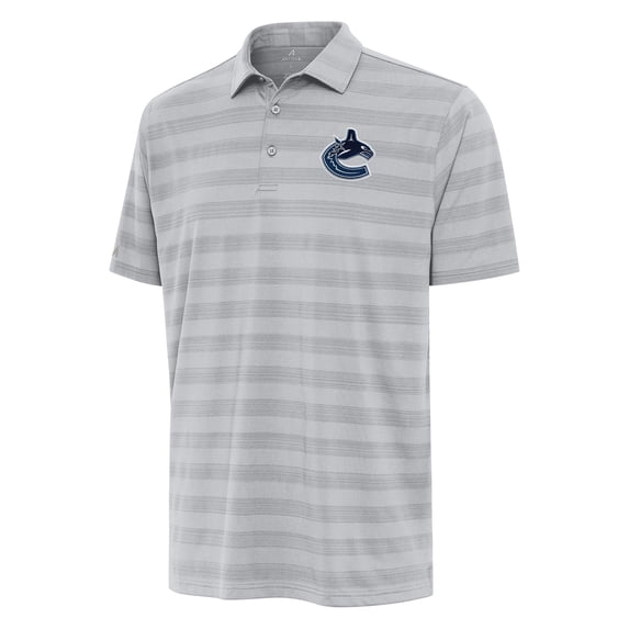 Men's Antigua Gray Vancouver Canucks Tunnel Polo