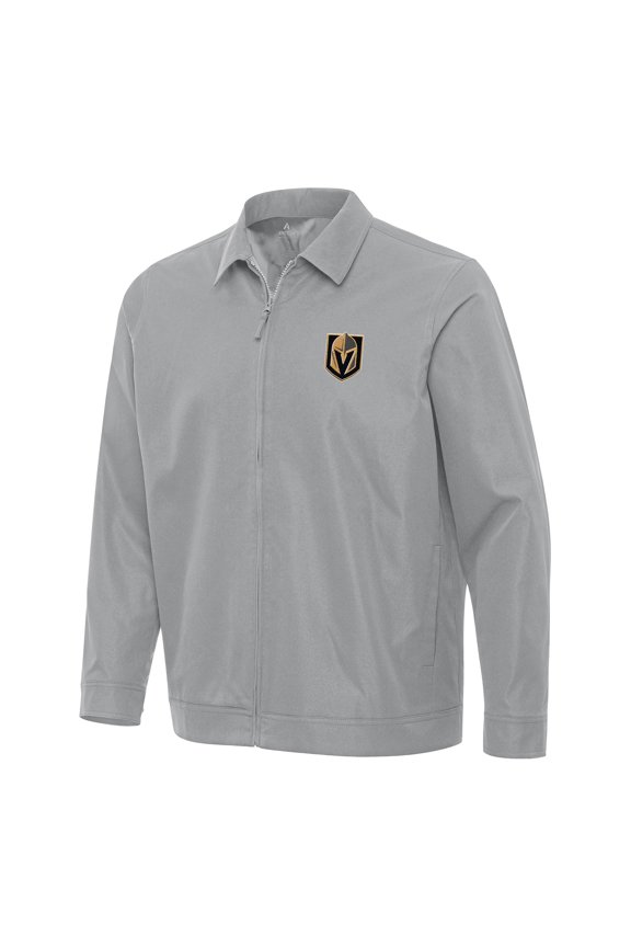 Men's Antigua  Gray Vegas Golden Knights Pivot Full-Zip Jacket