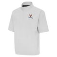 thumbnail image 1 of Men's Antigua  Gray Virginia Cavaliers Brisk Short Sleeve Quarter-Zip Windbreaker, 1 of 1