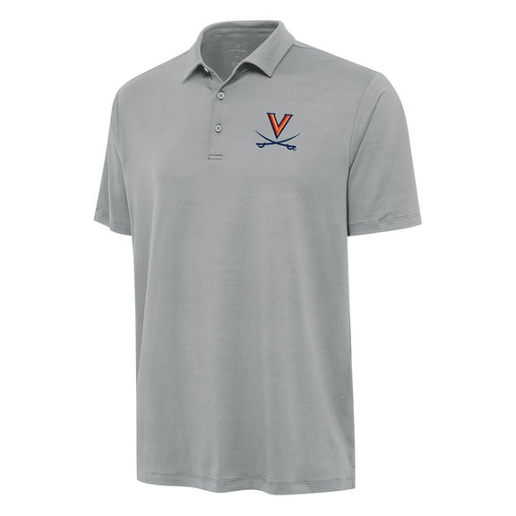 Men's Antigua Gray Virginia Cavaliers Reprocess Polo