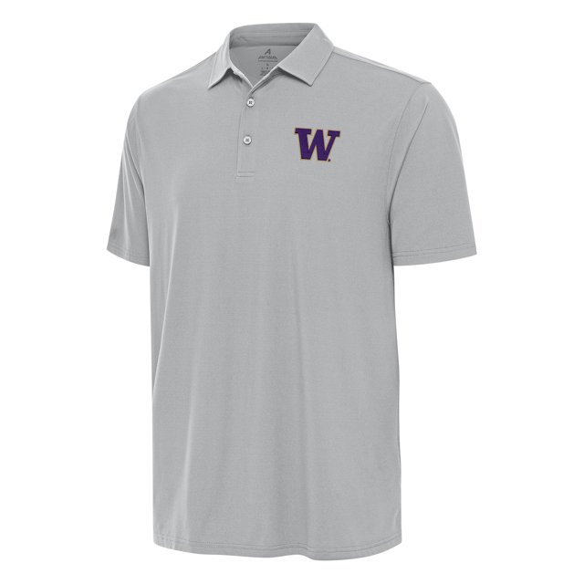 Men's Antigua Gray Washington Huskies Era Polo