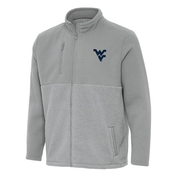 Men's Antigua Gray West Virginia Mountaineers Daily Fused Full-Zip Jacket