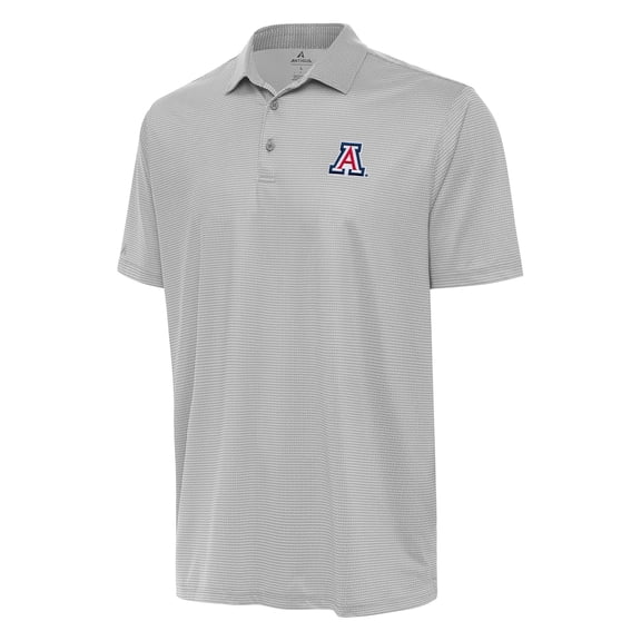 Men's Antigua Gray/White Arizona Wildcats Rings Polo