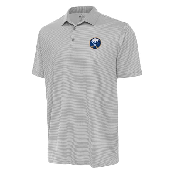Men's Antigua Gray/White Buffalo Sabres Rings Polo