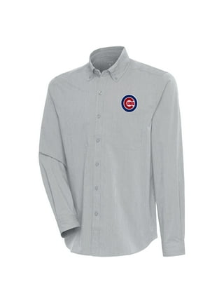 Men's Stitches Royal Chicago Cubs Button-Down Raglan Replica Jersey