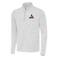 thumbnail image 1 of Men's Antigua Gray/White St. Louis Cardinals Cause Quarter-Zip Top, 1 of 1