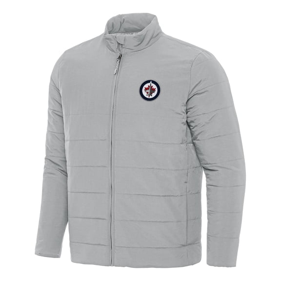 Men's Antigua Gray Winnipeg Jets Swelter Full-Zip Puffer Jacket