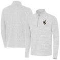 thumbnail image 1 of Men's Antigua Gray Wyoming Cowboys Cause Quarter-Zip Top, 1 of 3