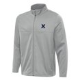 Men's Antigua Gray Xavier Musketeers Links 2 FullZip Golf Jacket