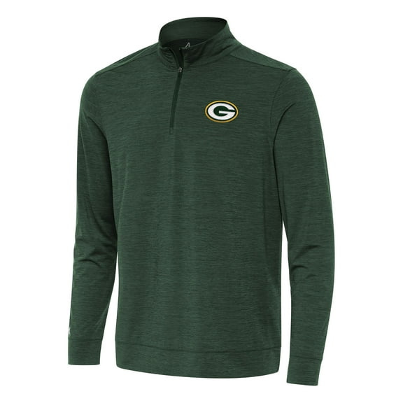 Men's Antigua Green Green Bay Packers Bright Quarter-Zip Top