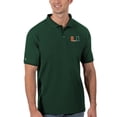 thumbnail image 1 of Men's Antigua Green Miami Hurricanes Legacy Pique Polo, 1 of 1