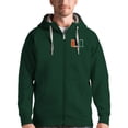 thumbnail image 1 of Men's Antigua Green Miami Hurricanes Victory Full-Zip Hoodie, 1 of 1