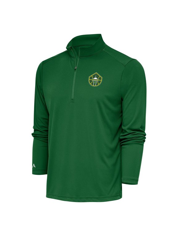 Men's Antigua Green Seattle Storm Tribute Quarter-Zip Top