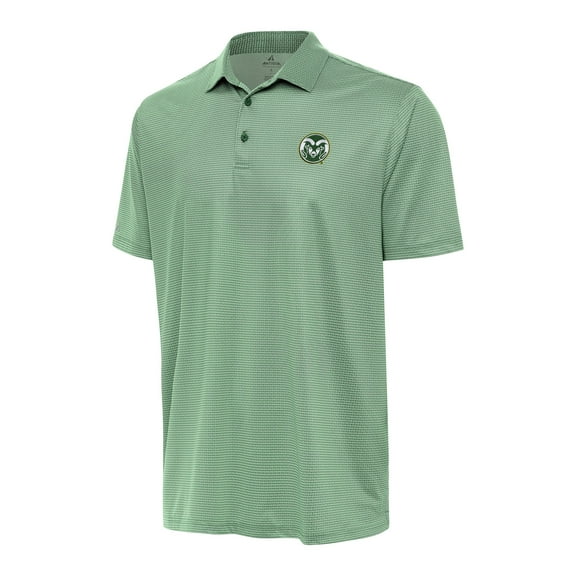 Men's Antigua Green/White Colorado State Rams Rings Polo