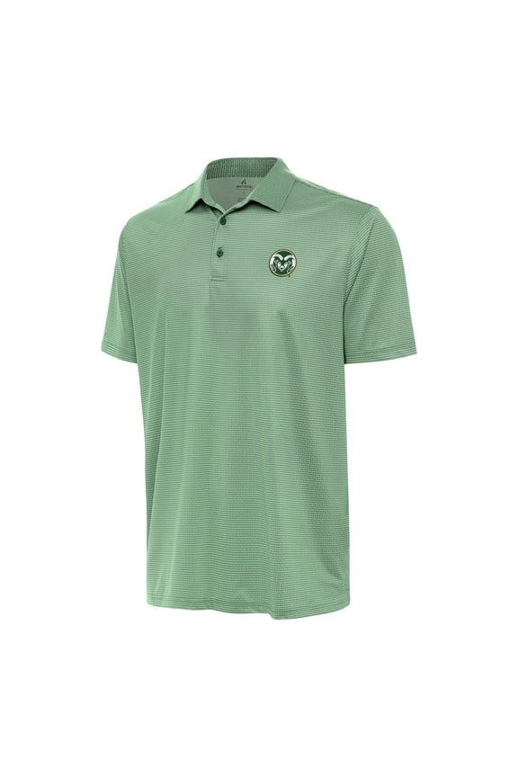 Men's Antigua Green/White Colorado State Rams Rings Polo