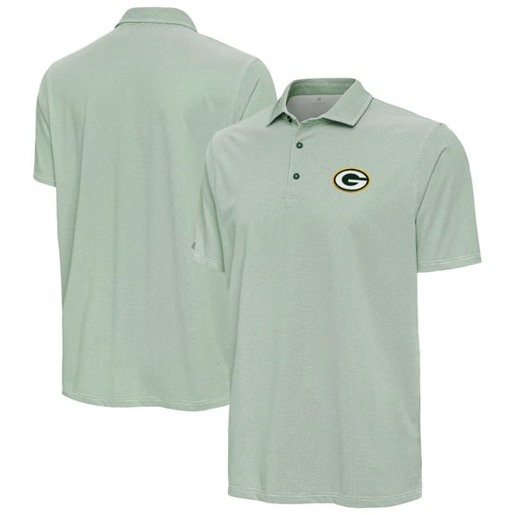Men's Antigua Green/White Green Bay Packers Pave Polo
