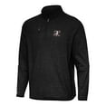 thumbnail image 1 of Men's Antigua Heather Black Anaheim Ducks Certain Quarter-Zip Tri-Blend Sweatshirt, 1 of 1