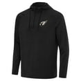 thumbnail image 1 of Men's Antigua Heather Black Arizona Cardinals Spikes Raglan Quarter-Zip Hoodie, 1 of 2
