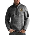 thumbnail image 1 of Men's Antigua Heather Black Boston Bruins Fortune Big & Tall Quarter-Zip Pullover Jacket, 1 of 1