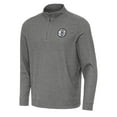thumbnail image 1 of Men's Antigua Heather Black Brooklyn Nets Subtle Quarter-Zip Sweatshirt, 1 of 1