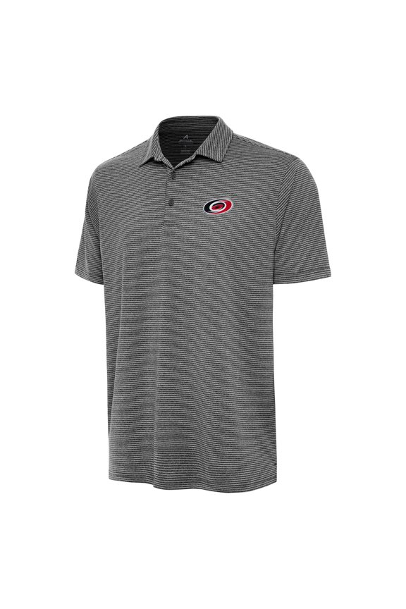 Men's Antigua  Heather Black Carolina Hurricanes Scheme Polo