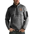 thumbnail image 1 of Men's Antigua Heather Black Chicago Bears Fortune Big & Tall Quarter-Zip Pullover Jacket, 1 of 1