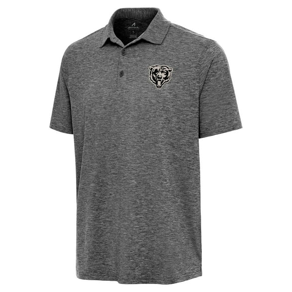 Men's Antigua Heather Black Chicago Bears Par 3 Polo