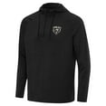 thumbnail image 1 of Men's Antigua Heather Black Chicago Bears Spikes Raglan Quarter-Zip Hoodie, 1 of 2