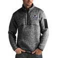 thumbnail image 1 of Men's Antigua Heather Black Colorado Avalanche Fortune Big & Tall Quarter-Zip Pullover Jacket, 1 of 1