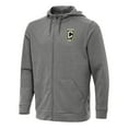 thumbnail image 1 of Men's Antigua Heather Black Columbus Crew Effortless Full-Zip Hoodie, 1 of 1