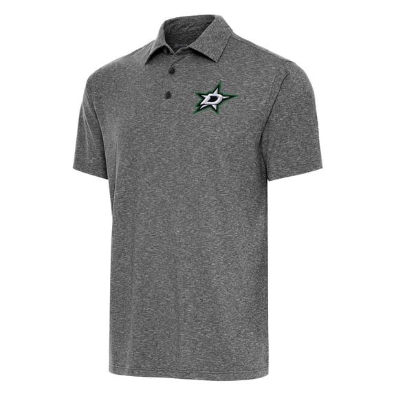 Men's Antigua Heather Black Dallas Stars Big & Tall Par 3 Polo