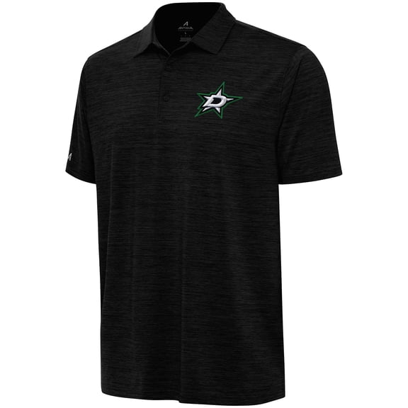 Men's Antigua Heather Black Dallas Stars Layout Polo