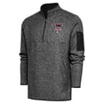 thumbnail image 1 of Men's Antigua Heather Black Detroit Wolves Fortune Quarter-Zip Pullover Jacket, 1 of 1