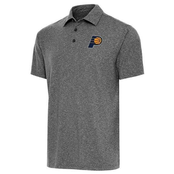 Men's Antigua Heather Black Indiana Pacers Par Polo