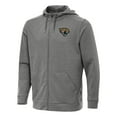 thumbnail image 1 of Men's Antigua Heather Black Jacksonville Jaguars Effortless Full-Zip Hoodie, 1 of 1