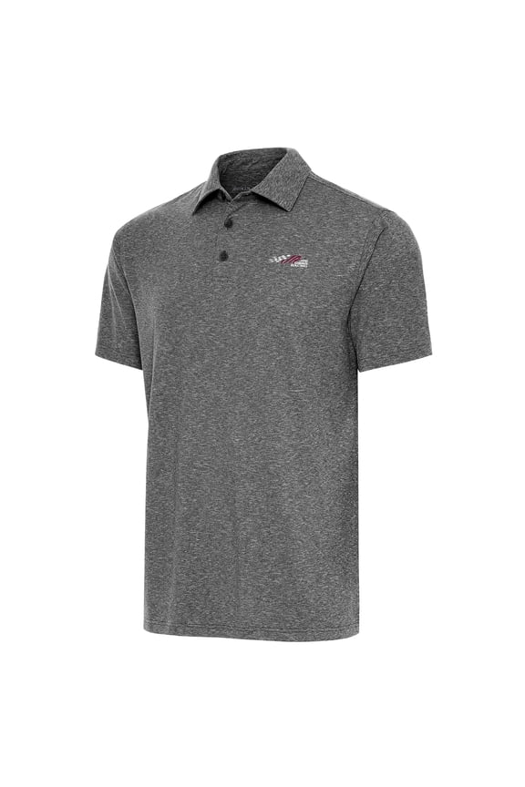 Men's Antigua Heather Black Joe Gibbs Racing Big & Tall Par 3 Polo