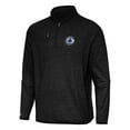 thumbnail image 1 of Men's Antigua Heather Black LA Clippers Certain Quarter-Zip Tri-Blend Sweatshirt, 1 of 1