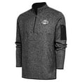 thumbnail image 1 of Men's Antigua Heather Black Los Angeles Lakers Metallic Logo Fortune Quarter-Zip Jacket, 1 of 1