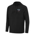 thumbnail image 1 of Men's Antigua Heather Black Maine Black Bears Spikes Raglan Quarter-Zip Hoodie, 1 of 1