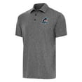 thumbnail image 1 of Men's Antigua Heather Black Miami Marlins Big & Tall Par 3 Polo, 1 of 1