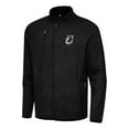 thumbnail image 1 of Men's Antigua Heather Black Minnesota United FC Hold-Up Tri-Blend Full-Zip Jacket, 1 of 1