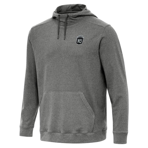 Men's Antigua Heather Black NJ/NY Gotham FC Cloud Pullover Hoodie