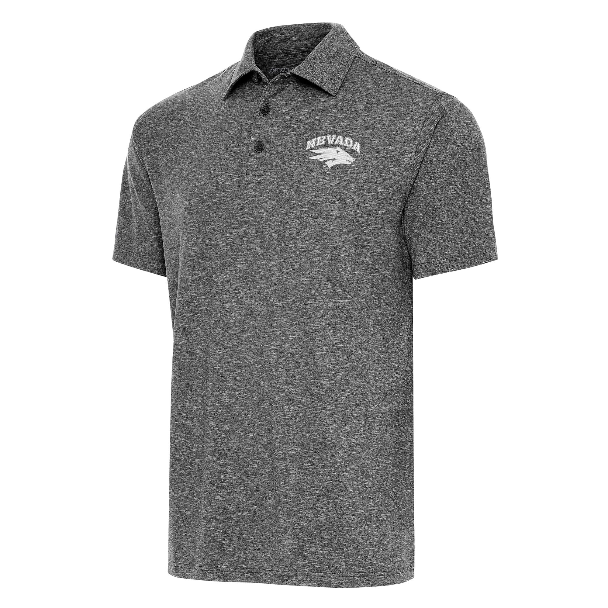 Men's Antigua Heather Black Nevada Wolf Pack Big & Tall Par 3 Polo 
