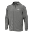 thumbnail image 1 of Men's Antigua Heather Black New York Jets Effortless Full-Zip Hoodie, 1 of 1