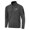 thumbnail image 1 of Men's Antigua Heather Black New York Jets Fortune Quarter-Zip Pullover Jacket, 1 of 1