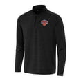 thumbnail image 1 of Men's Antigua Heather Black New York Knicks Bright Quarter-Zip Top, 1 of 1