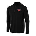 thumbnail image 1 of Men's Antigua Heather Black New York Knicks Tidy Quarter-Zip Hoodie, 1 of 1