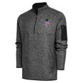 thumbnail image 1 of Men's Antigua Heather Black Newark Eagles Fortune Quarter-Zip Pullover Jacket, 1 of 1