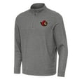 thumbnail image 1 of Men's Antigua Heather Black Ottawa Senators Subtle Quarter-Zip Sweatshirt, 1 of 1